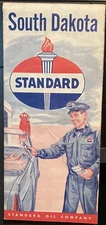1956 Standard Oil Company Road Map Of SOUTH DAKOTA