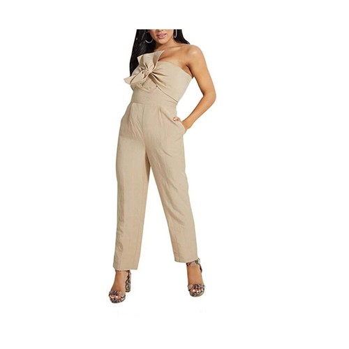 GUESS Tuta donna elegante con fiocco beige W0GK0IWCUG0-S058 | eBay