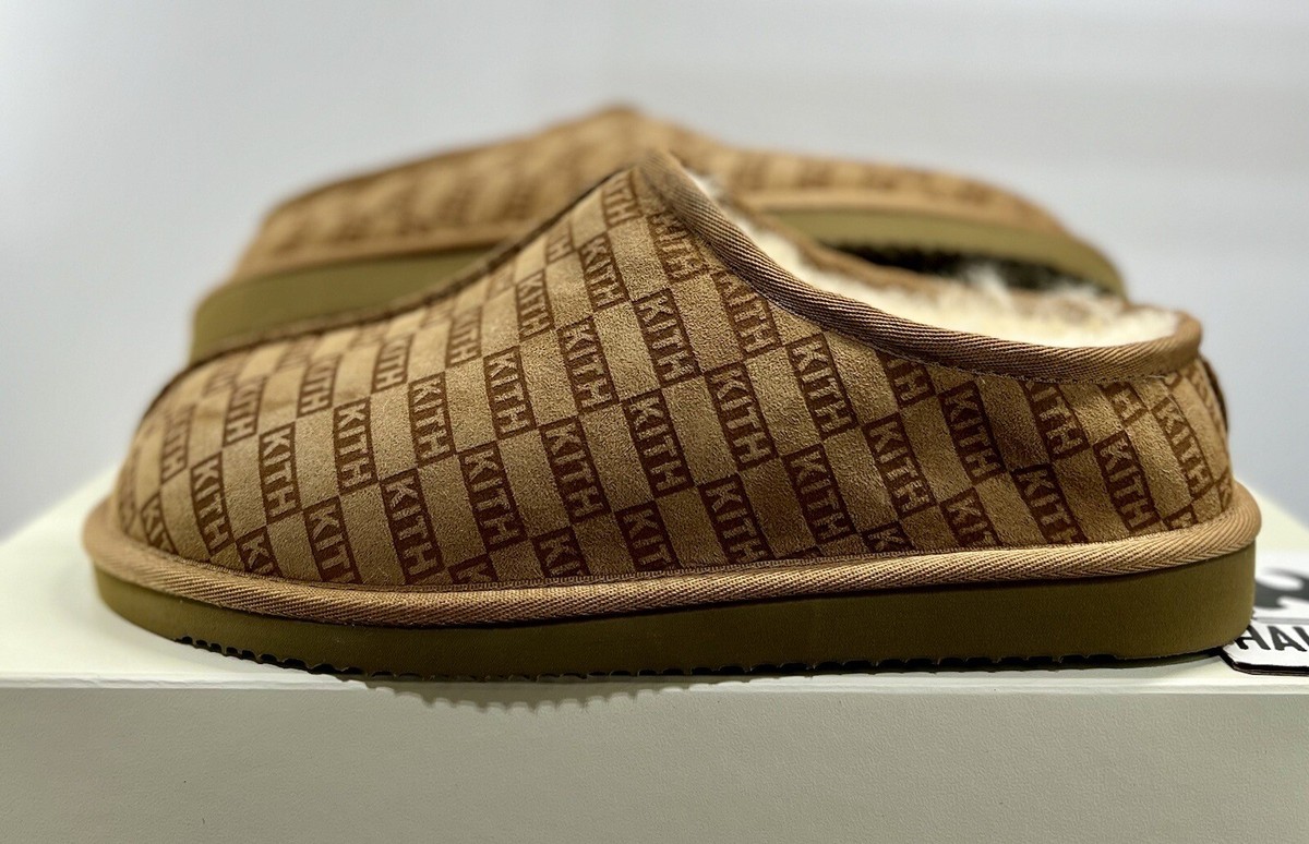 NEW Kithmas Monogram Shearling Slippers | Men's Size 8.5 NEW Kithmas Monogram Shearling Slippers | Men's Size 8.5