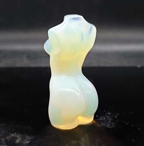 130g Cute Natural Opalite Hand Carved Women Body Crystal Quartz Decoration - Picture 3 of 13