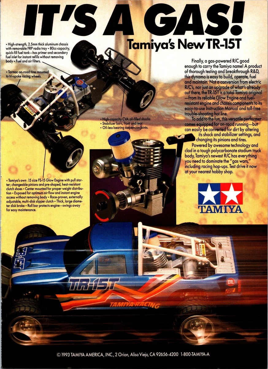 TR-15T Tamiya RC Car Vintage 1993 Print Ad Ephemera Wall Art Decor