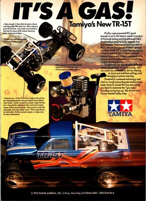 TAMIYA タミヤ ラジコン TR-15T エンジンカー 1993年 希少 TR-15T Tamiya RC Car Vintage 1993 Print Ad Ephemera Wall Art Decor