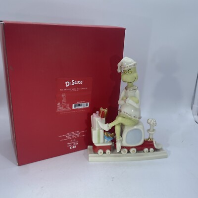 LENOX ALL ABOARD with MR GRINCH Whoville Dr Seuss 1st Q sculpture NEW in BOX COA