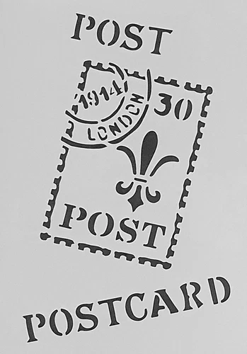 Schablone für Wände-Airbrush-Basteln-Vintage-DIY-Schriftzug Postcard 3 # 1670