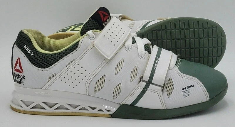 Reebok Crossfit Lifter Plus 2.0 Low Trainers M45046 White Green UK6US8.5 EU39