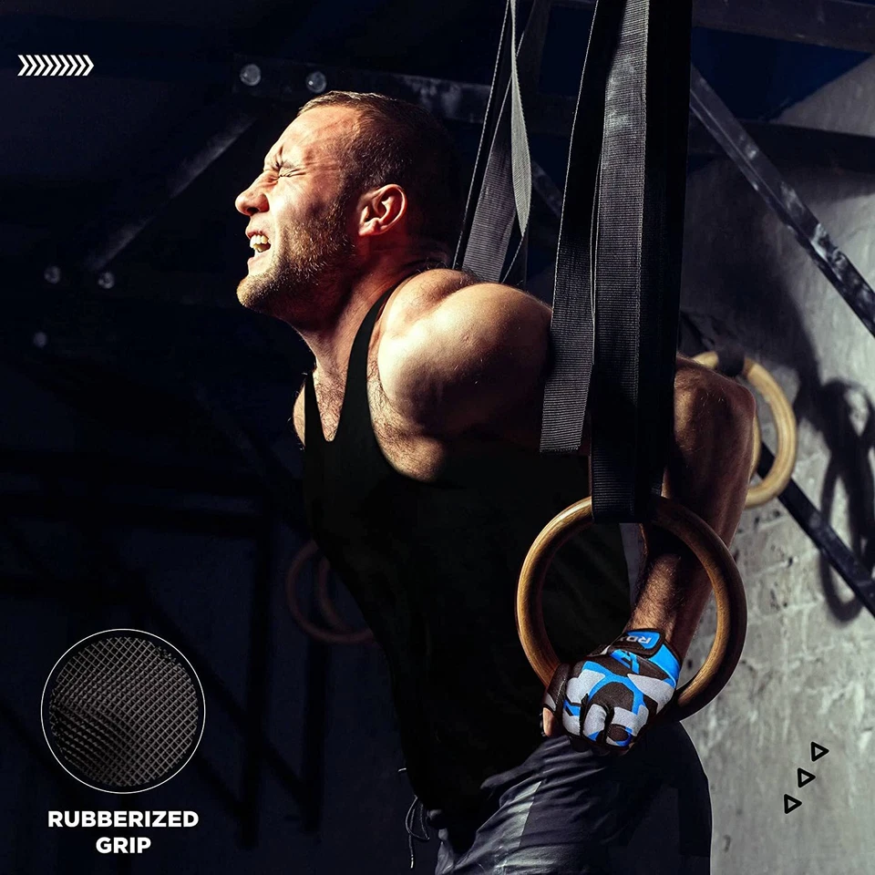 Guantes de levantamiento de pesas de RDX, entrenamiento de culturismo físico, guantes de gimnasio, unisex Foto 2 de 4