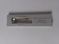 Vintage Reed Barton Silverplate Baby Spoon Infant Feeding Shower Gift marked NOS