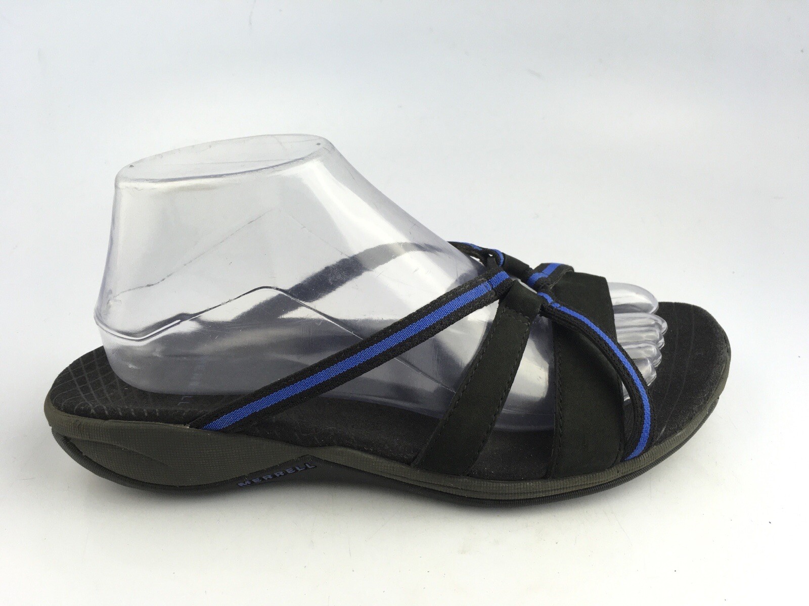 Merrell Camellia Black Twighlight Blue Women's Slide Sandals Sz 9 US
