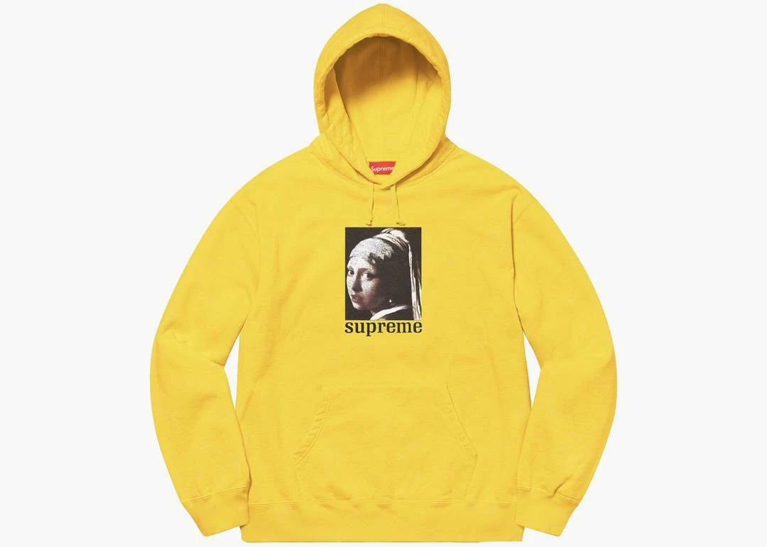 Supreme Pearl Hooded Sweatshirt Lemon Sz Medium