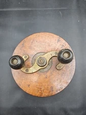 Antique Meisselbach Good Luck Wood Sidewinder Fishing Reel - Vintage 1890s 1900s