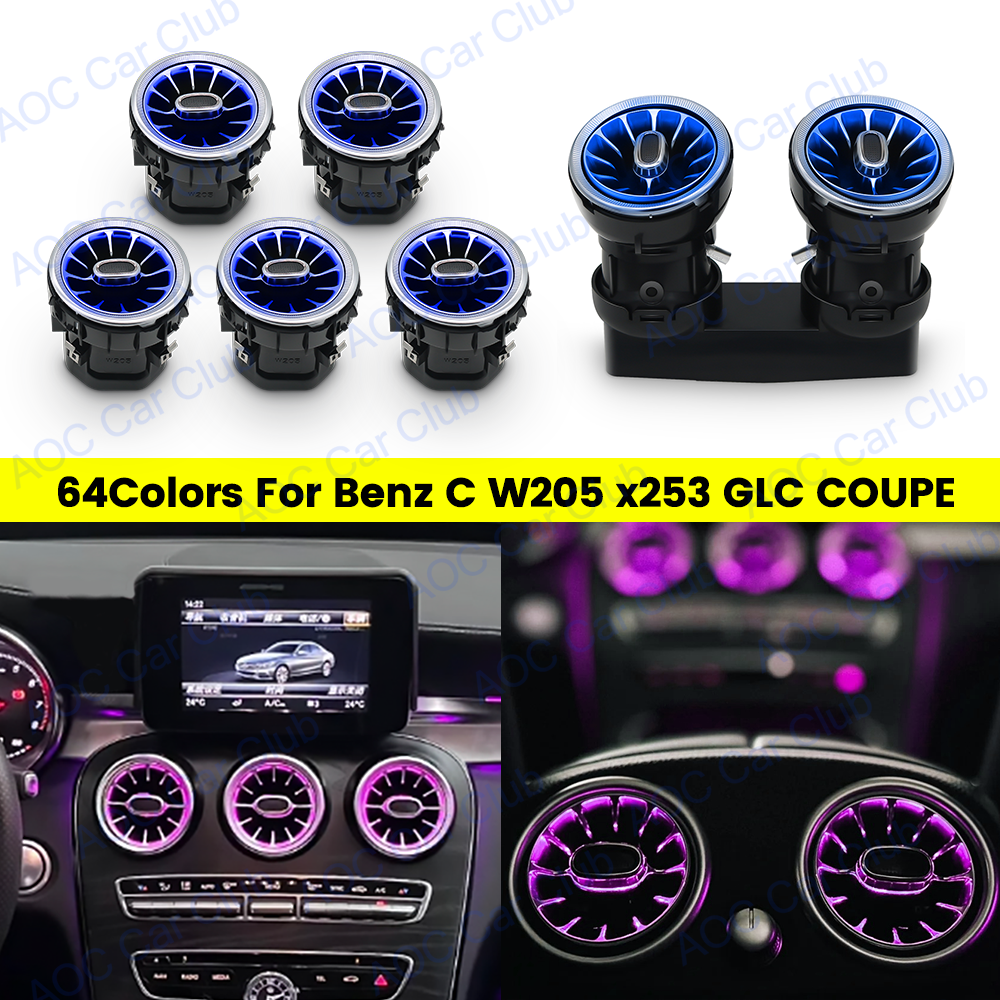 Mercedes Benz Cクラス 64色　エアベント 64 Colors Air Vent LED Ambient Light For Mercedes Benz C-Class