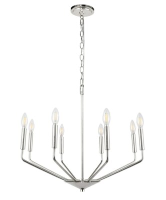 Chandelier 8 Light Fixture Chrome Kitchen Dining Living Room Bedroom Foyer 25''
