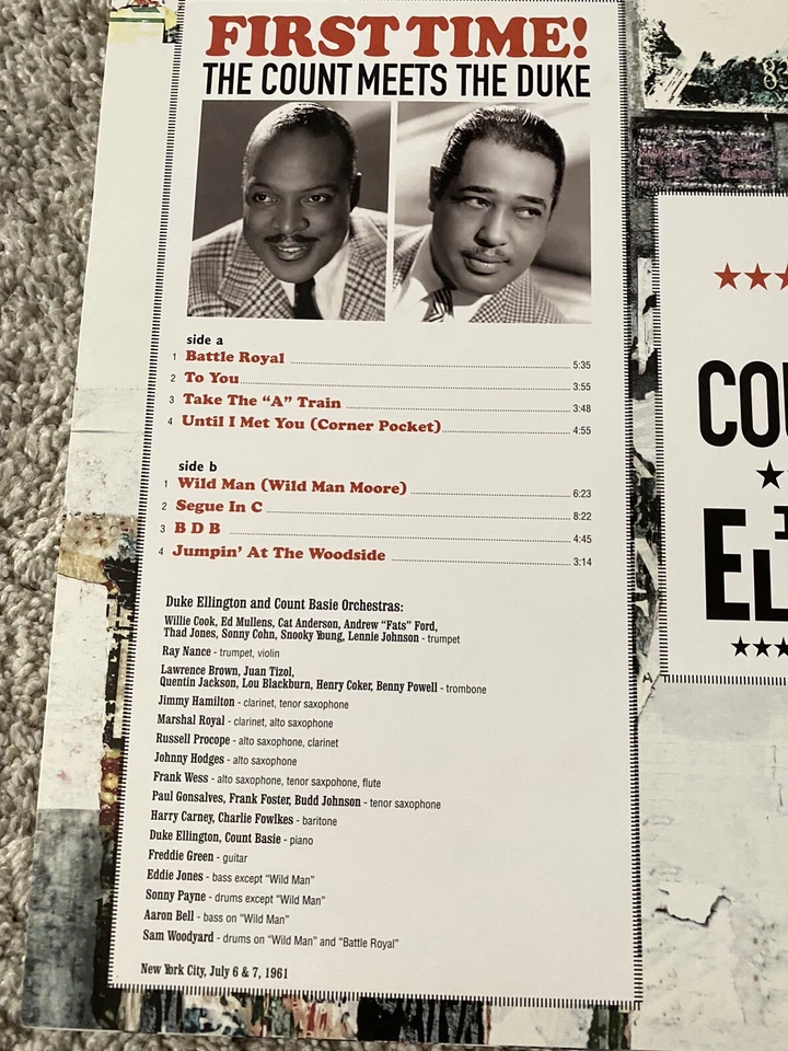 Vinyl passion UK 180g Record ELLINGTON AND BASIE THE COUNT MEETS THE DUKE 12” Lp - Image 4 of 4
