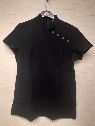 Ladies Beauty Tunic Hairdresser SPA Top Nail Salon Therapist Uniform Black