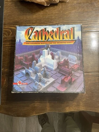 Vintage Cathedral Board Game Strategic Battle Medieval City Mattel Complete