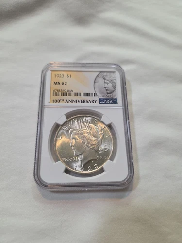 1923 Peace Dollar MS62 NGC 100th Anniversary