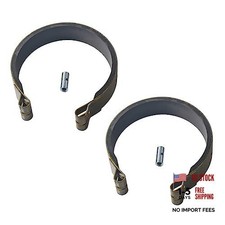 2 PCS Go Kart 4 Inch Brake Band Kit with Pin for 4'' Drum Fits Manco 2PCS Brown