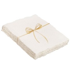 Cotton Watercolor Paper 25 Sheets 4 x 6 in, 300 GSM, Deckled Edge