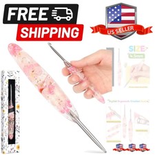 4.5mm Crochet Hook for Arthritic Hands, Hand-Polished Stainless Steel Ergonom...