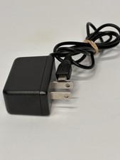 Black AC to DC Wall Power Adapter, 2-Prong US Plug, Attached Cable