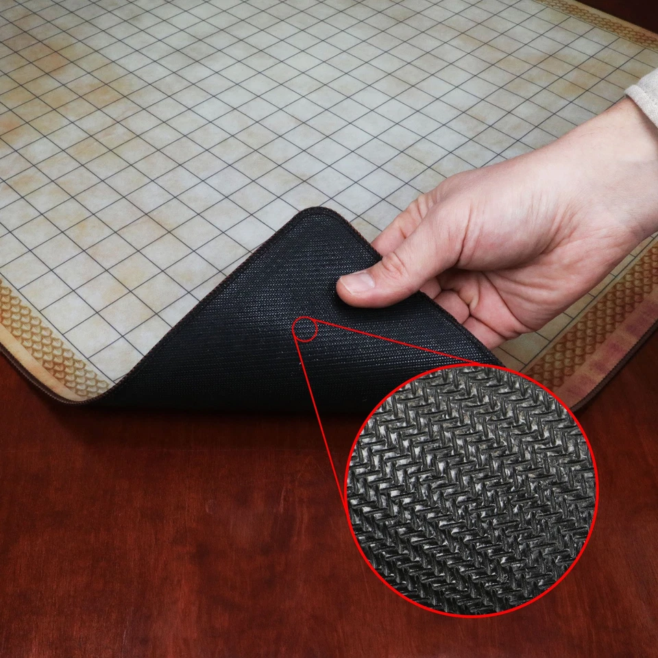 Alfombrilla de rejilla ENHANCE Deluxe RPG - Mapa DnD (24x36 pulgadas) con agarre antideslizante, sin arrugas Foto 3 de 4