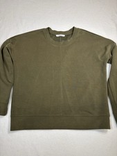 Cable Gauge Green Oversized Sweatshirt Woman s Small Long Sleeve Crew Neck