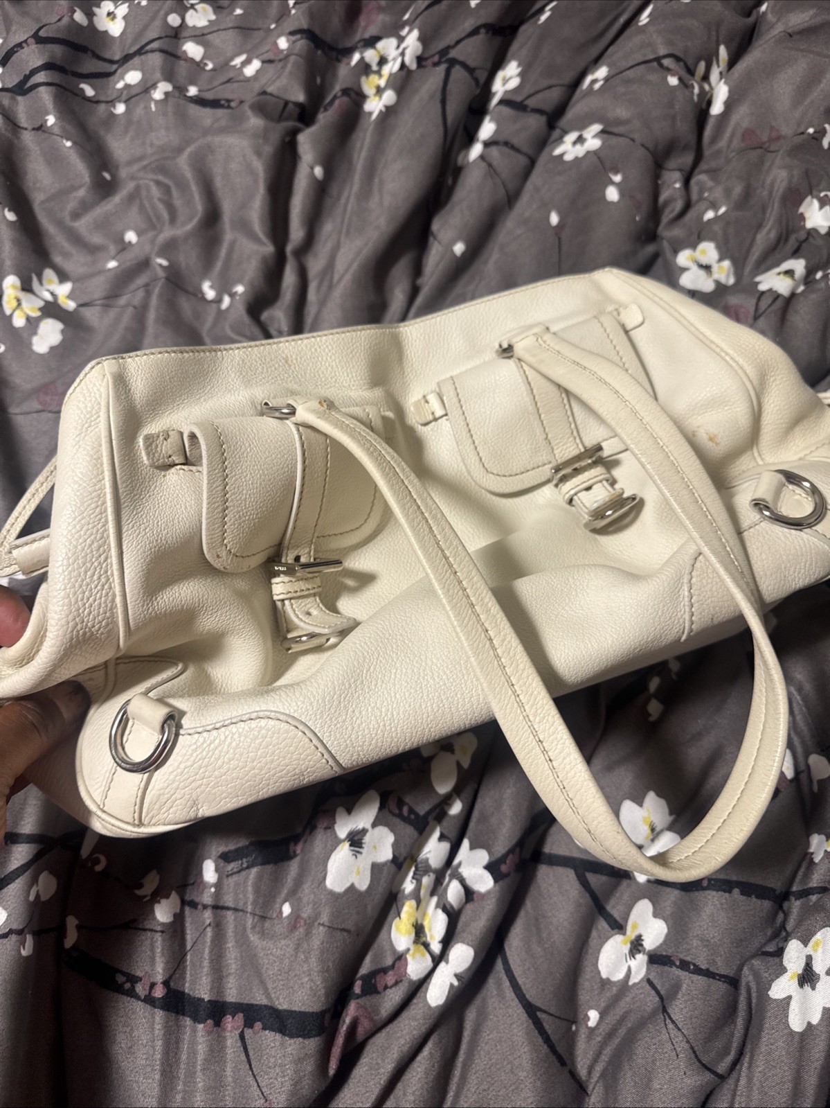 Prada Large Vitello Daino Tote Bag - White