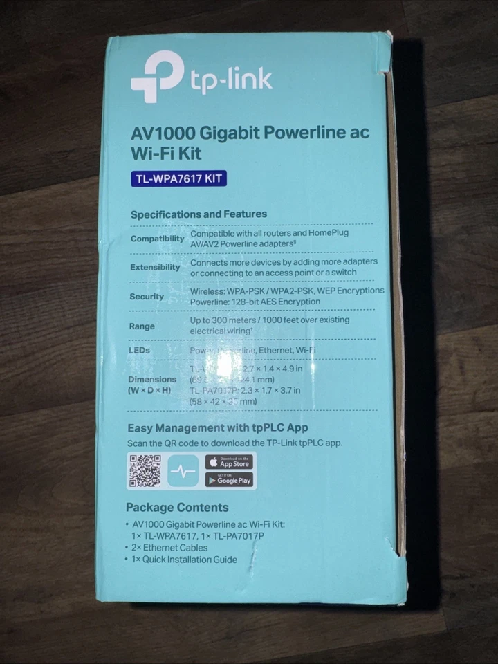 Open-Box TP-Link Powerline Wi-Fi Extender AV1000/AC1200 TL-WPA7617KIT (W5B6-28) - Image 3 of 4