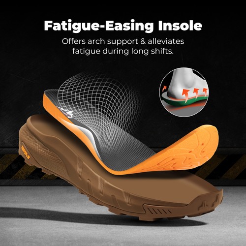 Men Waterproof Composite Toe Work Boots Lightweight Comfortable Safety Boots