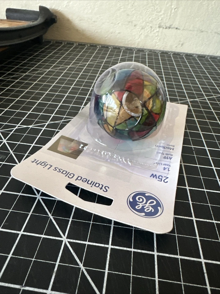 new GE Stained Glass 25W Hand Painted Light Bulb General Electric decorative FUN - Image 4 of 4