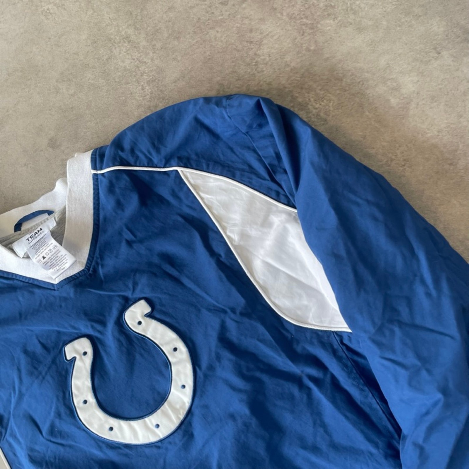 NFL Indianapolis Colts Anorak Mens Large Y2K Vintage Pullover Jacket Blue White image 4