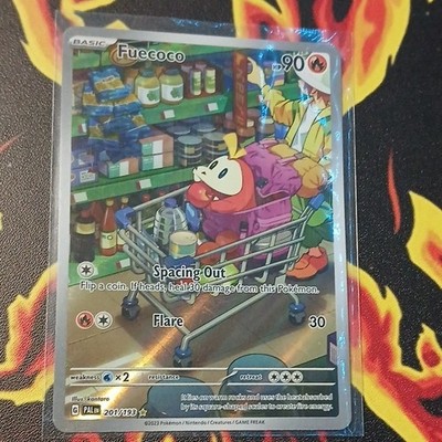 Pokémon Fuecoco Illustration Rare Full Art Holo Card Paldea Evolved 201/193 