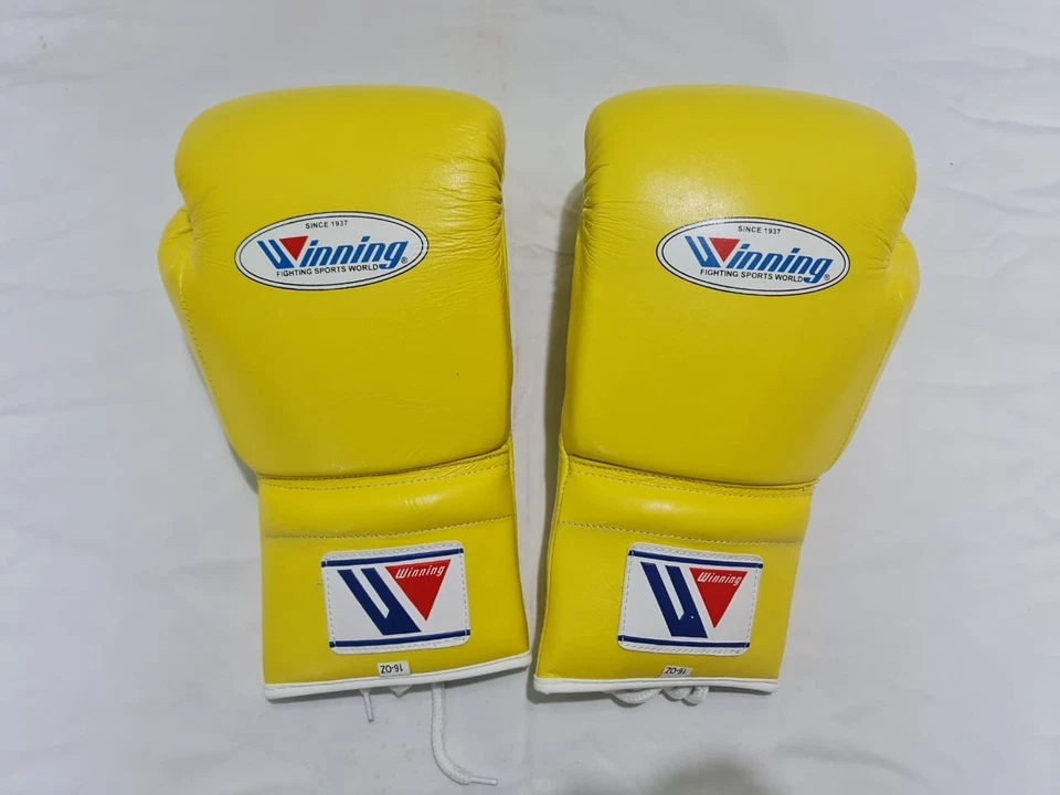 Winning boxing gloves MS 600 lace up sparring training fight gloves 8oz-16oz - Image 4 of 4