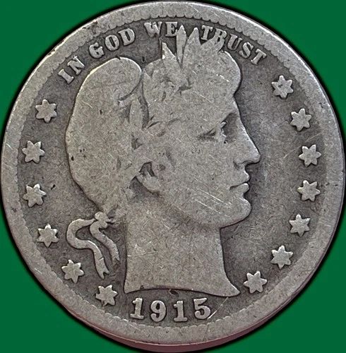 1915-S Barber Quarter Good G Coin #35735