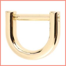 Gold D-Ring Buckle Shackle U-Shape with Closing Screw for Bag Strap Handle 15mm