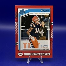 2024 Donruss Football Casey Washington Red Press Proof Rated Rookie RC Falcons