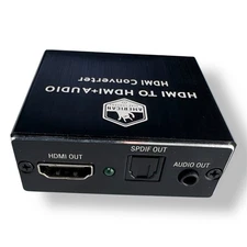 4K HDMI Audio Extractor Splitter Converter to SPDIF Optical & 3.5mm Stereo Out