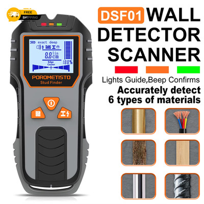 6in1 Bolzensucher Wandscanner Detektor Multifunktion Wandscanner für Netzkabel W