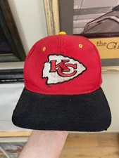 Vintage Kansas City KC Chiefs Logo NFL Joe Montana Snapback Hat KMG Pro Wool