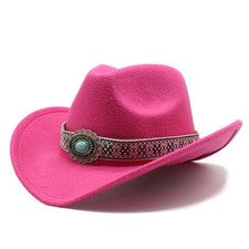Western Cowboy, Cowgirl Hat, Turquoise Ribbon,Men Women Retro, Tribal