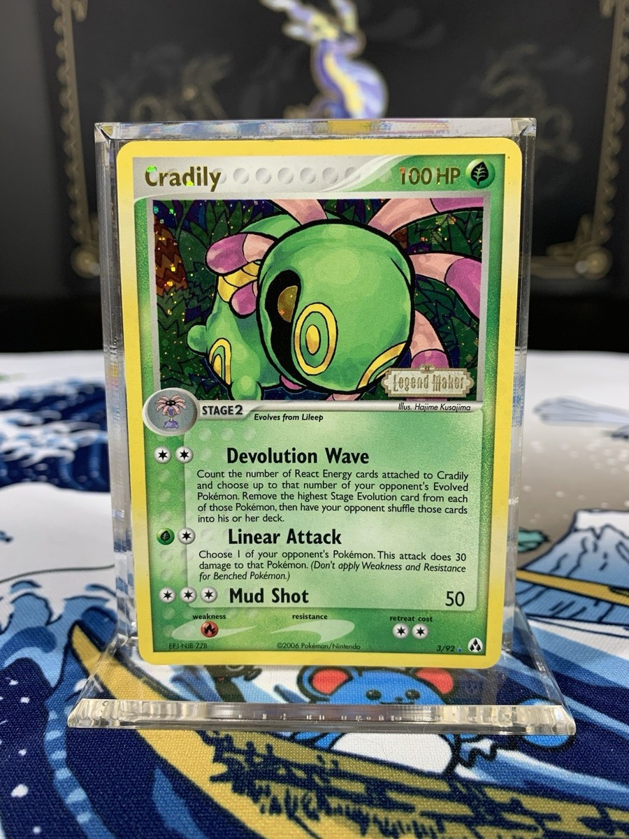 Pokemon Card Ex Legend Maker Cradily 3/92 2006 Reverse Stamped Holo | eBay