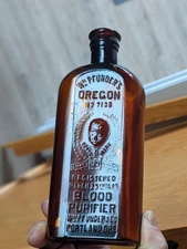 Amber Advertising PFUNDER BLOOD PURIFIER PORTLAND OREGON Cure Medicine Bottle