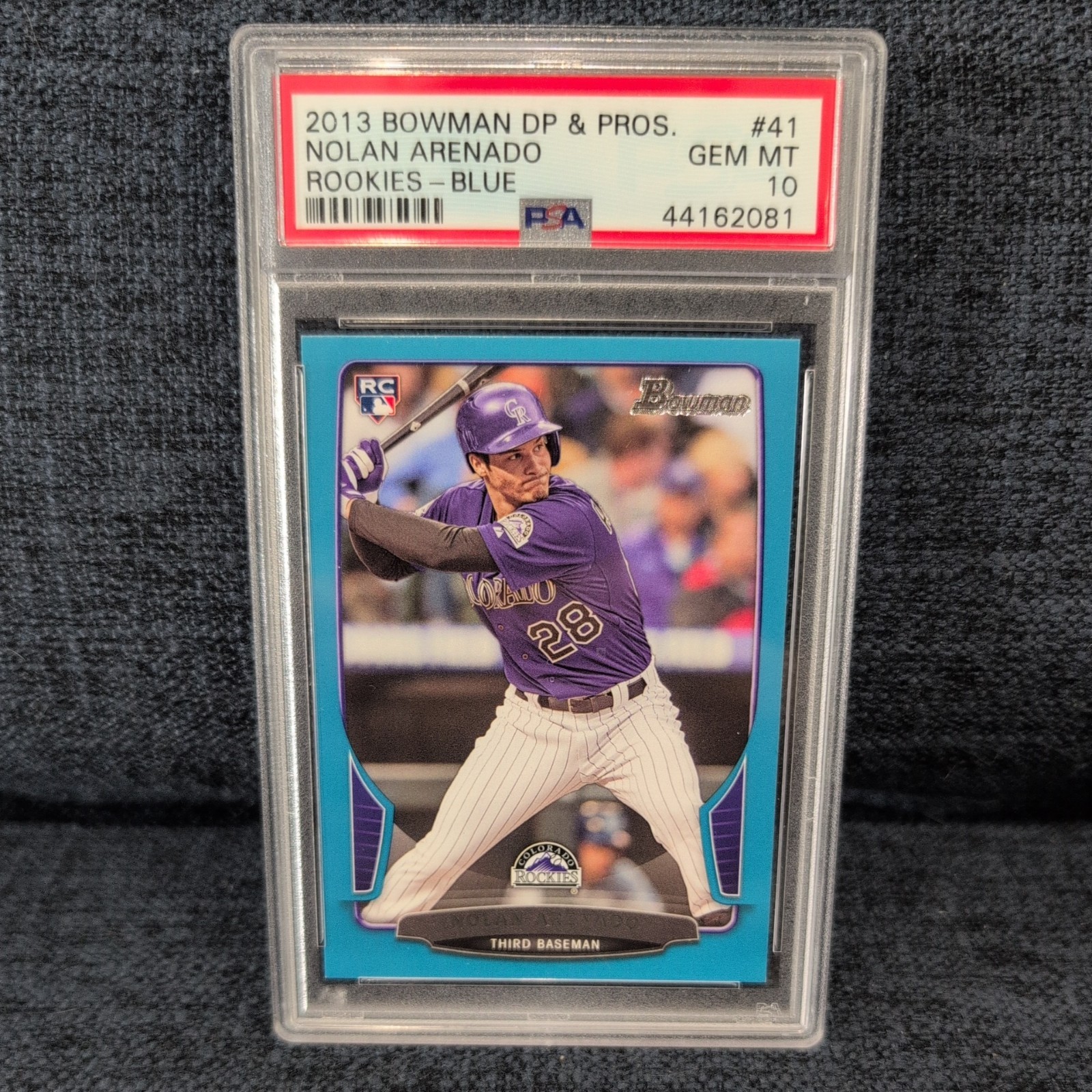 2013 Bowman Draft Picks & Prospects Blue #41 Nolan Arenado /500 PSA 10 (RC)