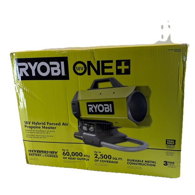 #ad #ad Cordless Hybrid Forced Air Propane Heater Tool Only Ryobi PCL801B ONE 60K BTU $139.99