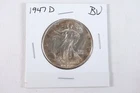 NobleSpirit SUPERB GEM BU 1947 D Walking Liberty Half Dollar Beautiful Luster