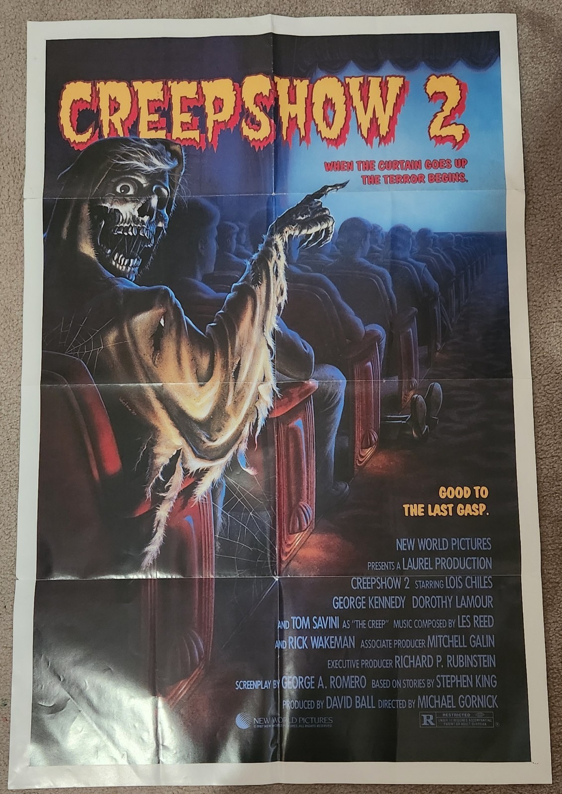 CREEPSHOW 2 Original Folded 1987 Movie Poster 27x41 Inches Great Condition
