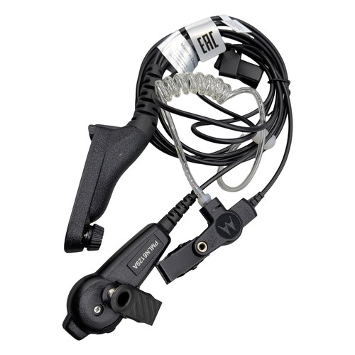 Motorola PMLN6129A 2-Wire Surveillance Earpiece PTT Mic for APX XPR Radios Black
