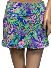 Lilly Pulitzer Luxletic Anika Skort UPF 50+ Medium How You Like Me Prowl Sz XS