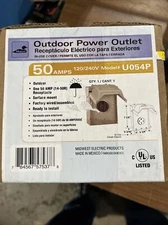 Midwest Electric Products U054P 50 Amp Temporary RV Power Outlet Plug Housing