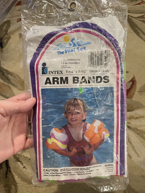 Vintage 1991 Intex The Wet Set Inflatable Arm Bands 59650